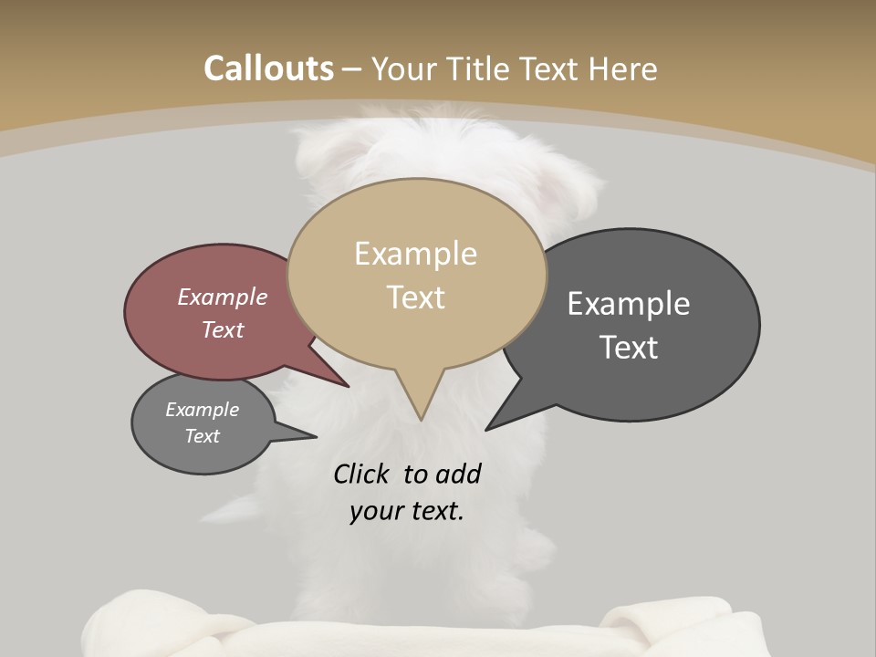 A Cute Little Dog Standing Next To A Big Bone PowerPoint Template