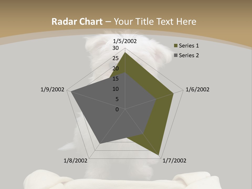 A Cute Little Dog Standing Next To A Big Bone PowerPoint Template