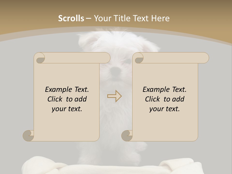 A Cute Little Dog Standing Next To A Big Bone PowerPoint Template