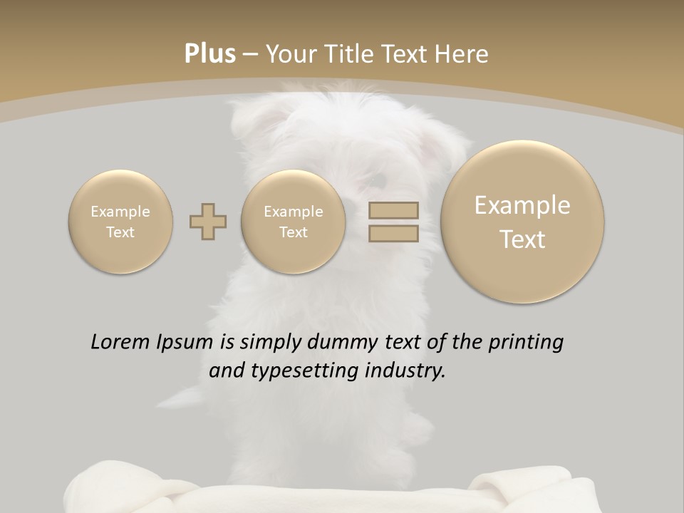 A Cute Little Dog Standing Next To A Big Bone PowerPoint Template