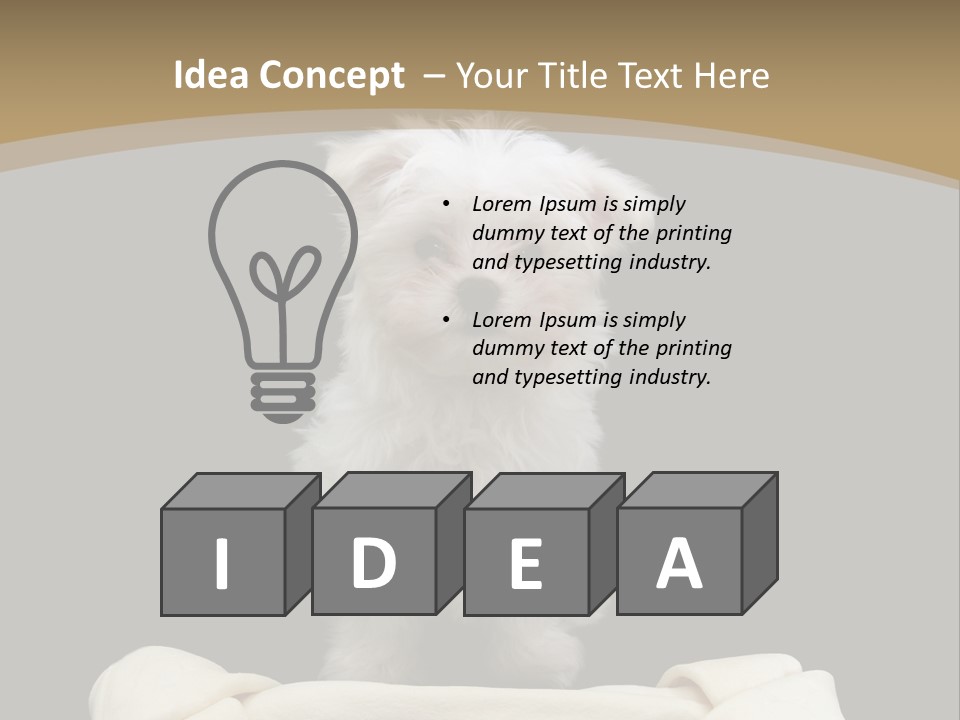 A Cute Little Dog Standing Next To A Big Bone PowerPoint Template