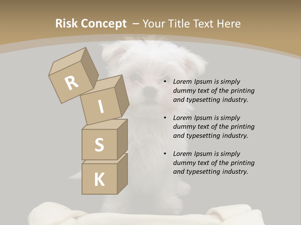 A Cute Little Dog Standing Next To A Big Bone PowerPoint Template