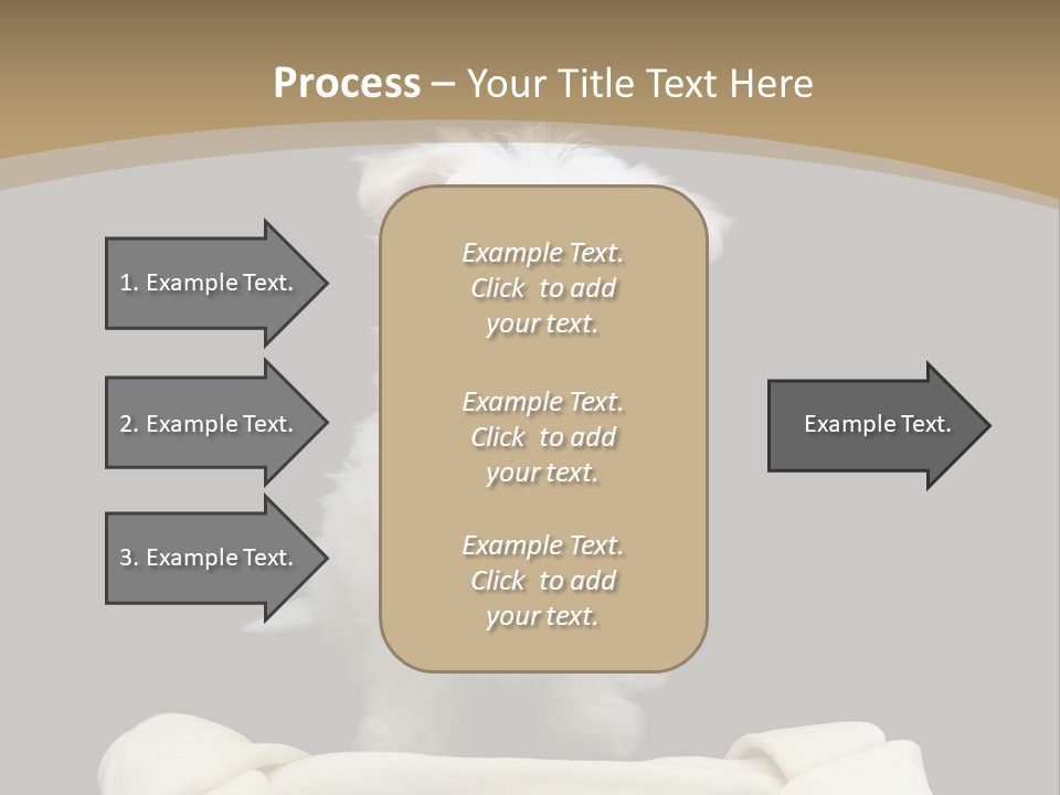 A Cute Little Dog Standing Next To A Big Bone PowerPoint Template