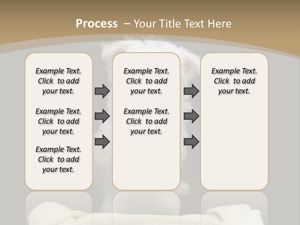 A Cute Little Dog Standing Next To A Big Bone PowerPoint Template