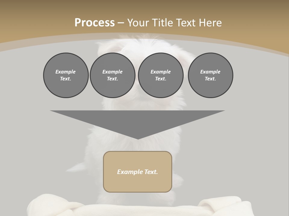 A Cute Little Dog Standing Next To A Big Bone PowerPoint Template