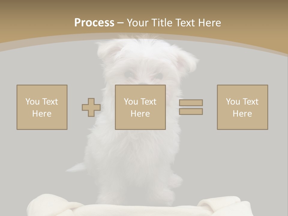 A Cute Little Dog Standing Next To A Big Bone PowerPoint Template