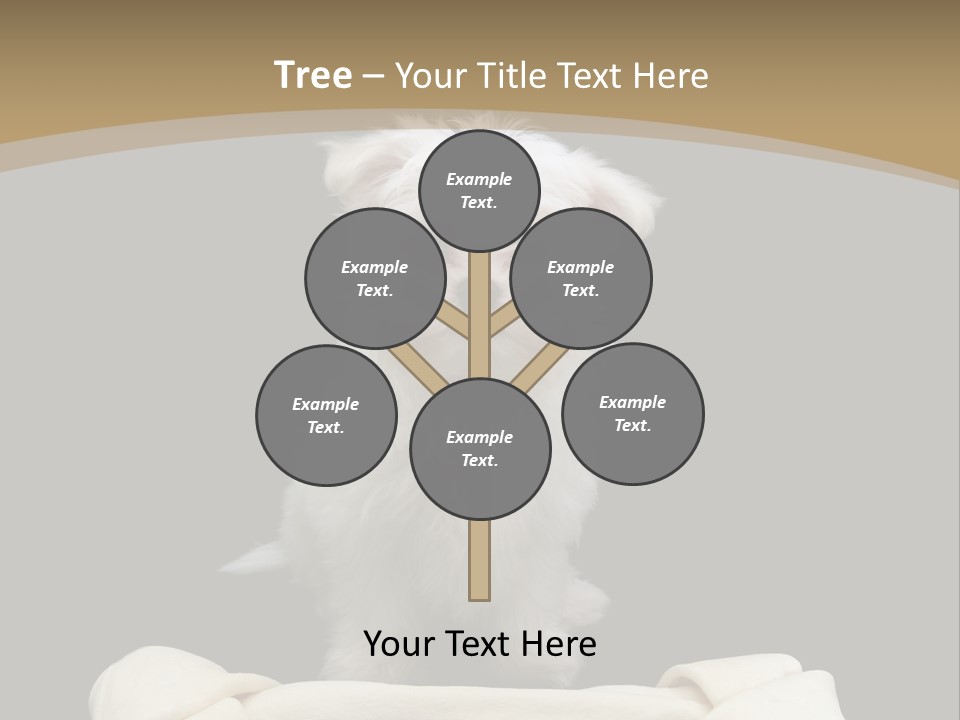 A Cute Little Dog Standing Next To A Big Bone PowerPoint Template