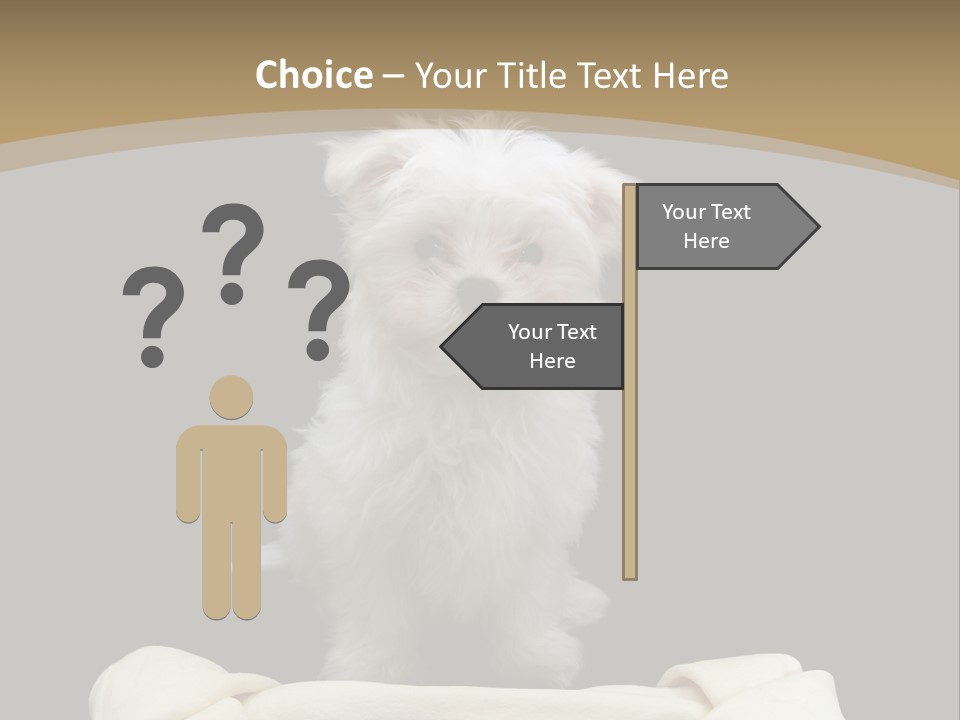 A Cute Little Dog Standing Next To A Big Bone PowerPoint Template