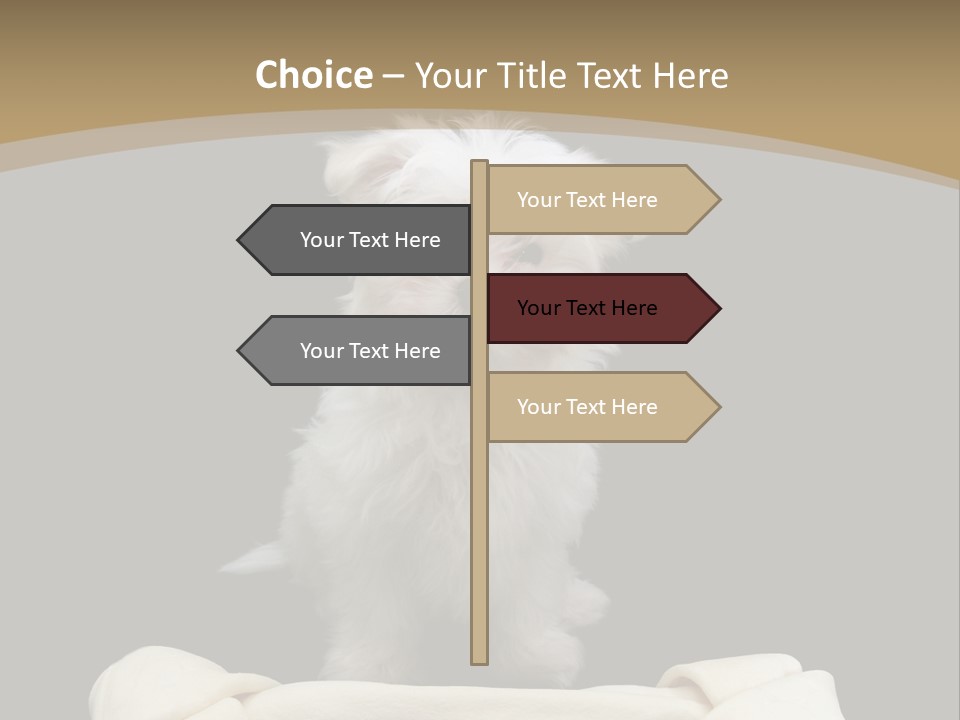 A Cute Little Dog Standing Next To A Big Bone PowerPoint Template