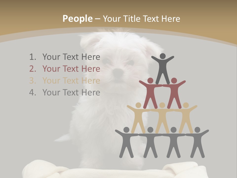 A Cute Little Dog Standing Next To A Big Bone PowerPoint Template