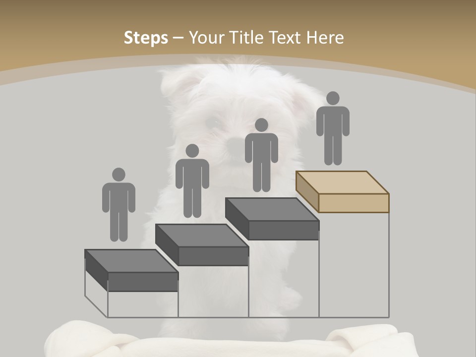 A Cute Little Dog Standing Next To A Big Bone PowerPoint Template