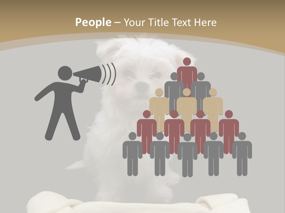 A Cute Little Dog Standing Next To A Big Bone PowerPoint Template