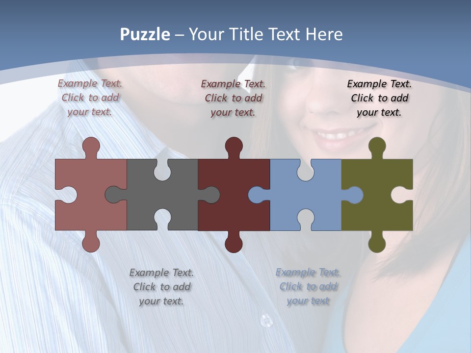 Attractive Young Happy Couple PowerPoint Template