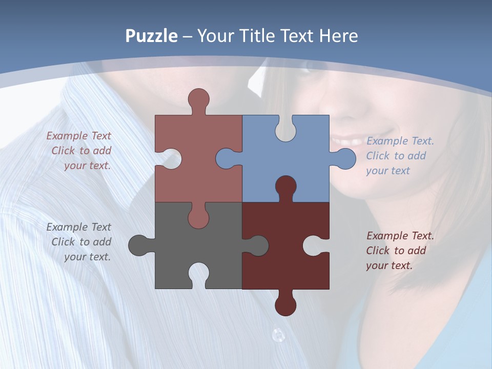 Attractive Young Happy Couple PowerPoint Template