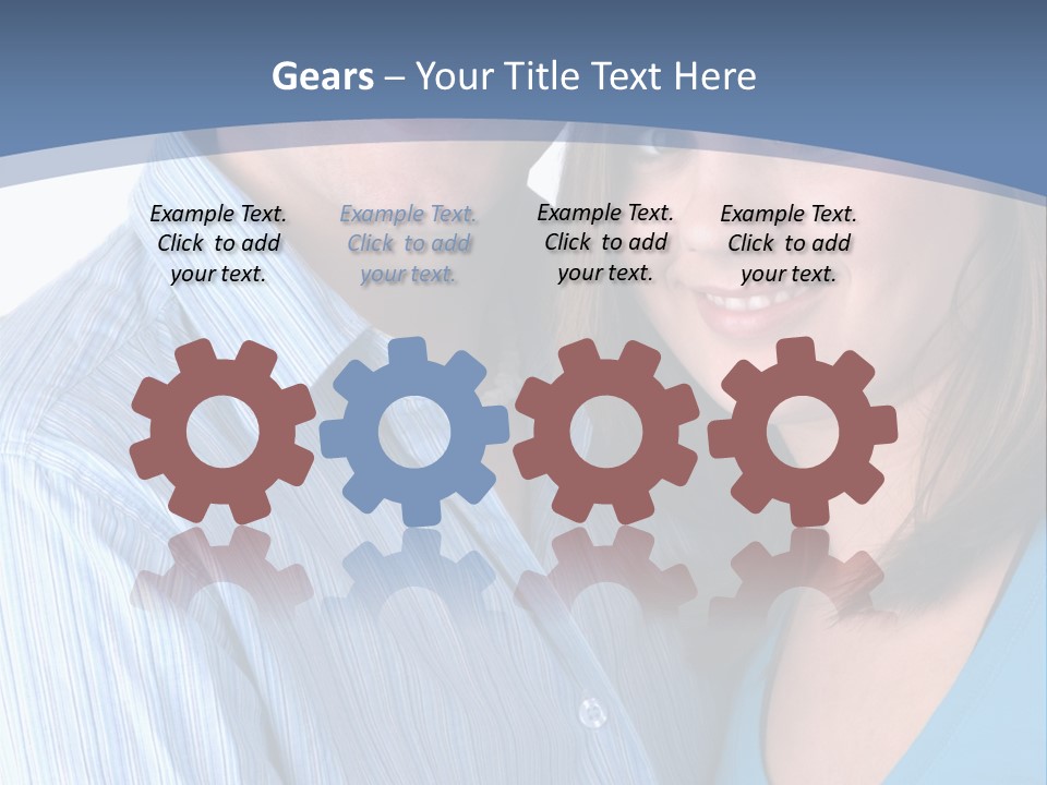 Attractive Young Happy Couple PowerPoint Template