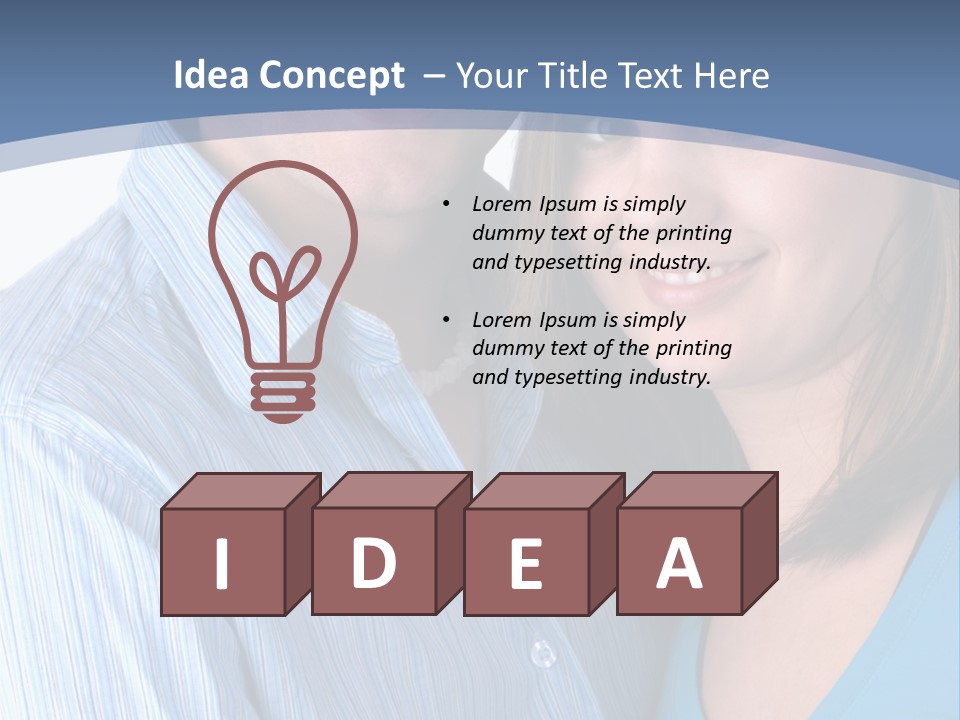 Attractive Young Happy Couple PowerPoint Template