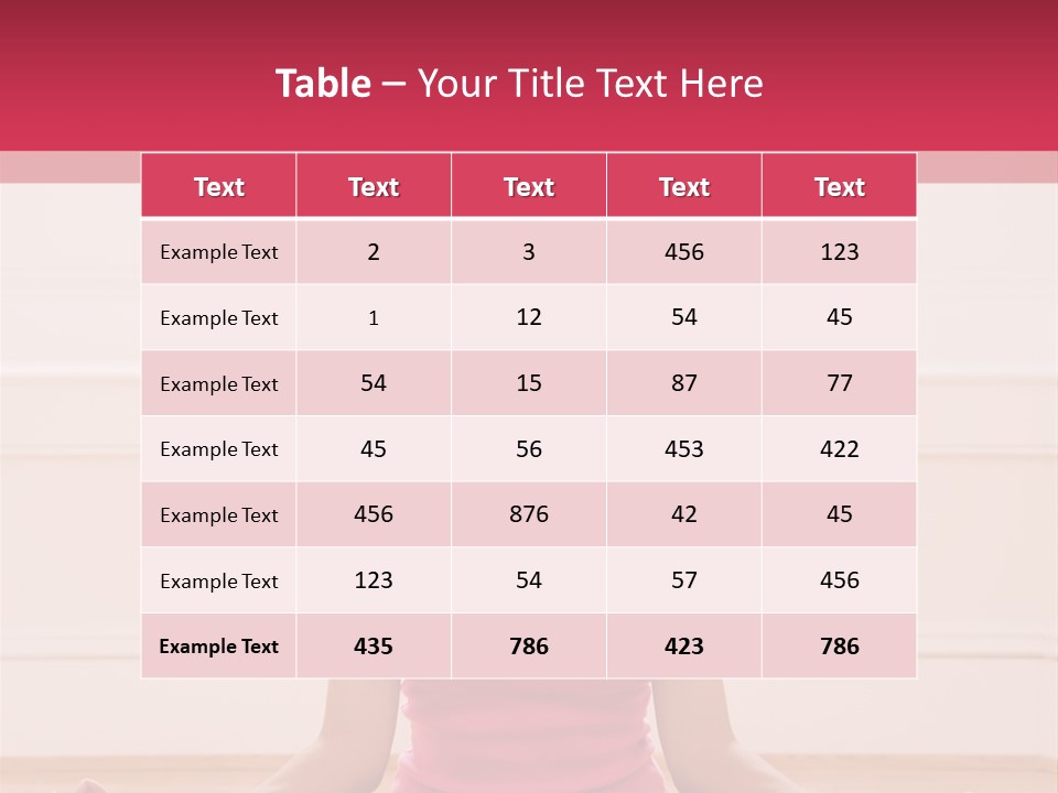 Young Woman Sitting On Floor Meditating In Yoga Lotus Pose With Legs Crossed And Eyes Closed. PowerPoint Template