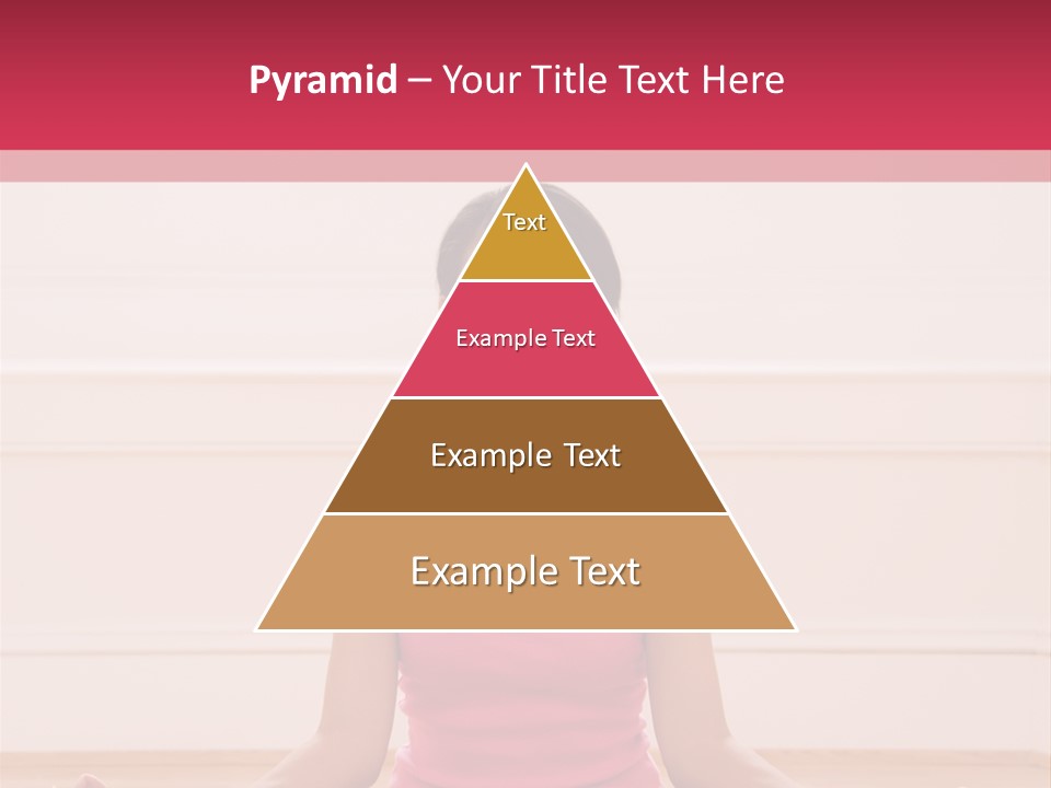 Young Woman Sitting On Floor Meditating In Yoga Lotus Pose With Legs Crossed And Eyes Closed. PowerPoint Template