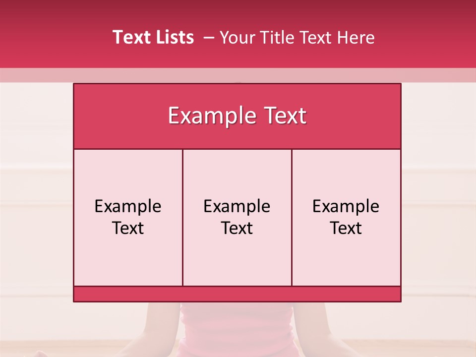 Young Woman Sitting On Floor Meditating In Yoga Lotus Pose With Legs Crossed And Eyes Closed. PowerPoint Template