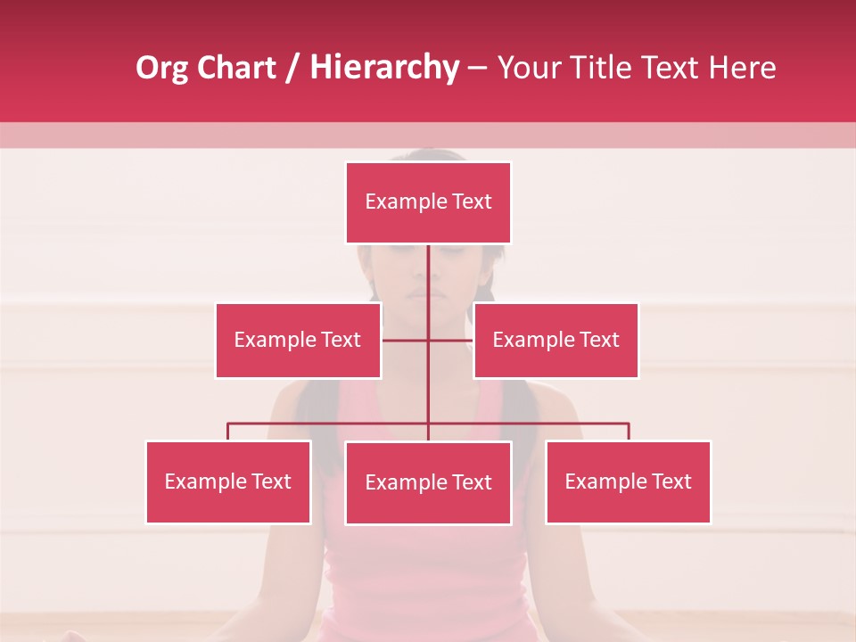 Young Woman Sitting On Floor Meditating In Yoga Lotus Pose With Legs Crossed And Eyes Closed. PowerPoint Template