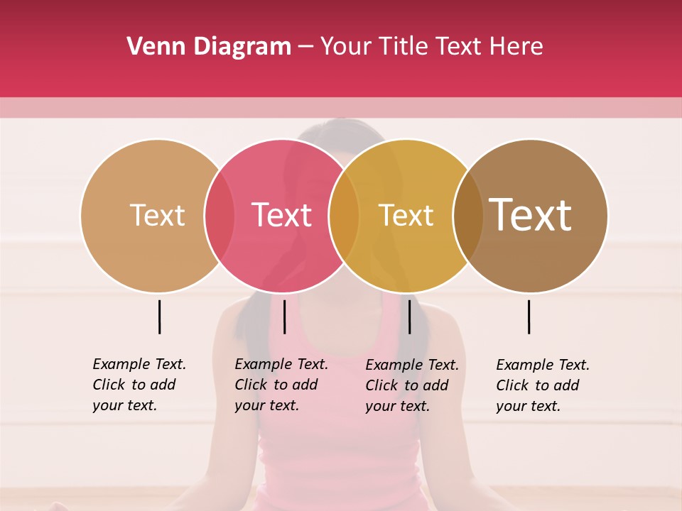 Young Woman Sitting On Floor Meditating In Yoga Lotus Pose With Legs Crossed And Eyes Closed. PowerPoint Template