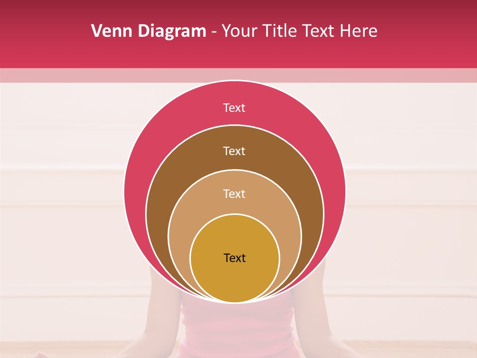 Young Woman Sitting On Floor Meditating In Yoga Lotus Pose With Legs Crossed And Eyes Closed. PowerPoint Template