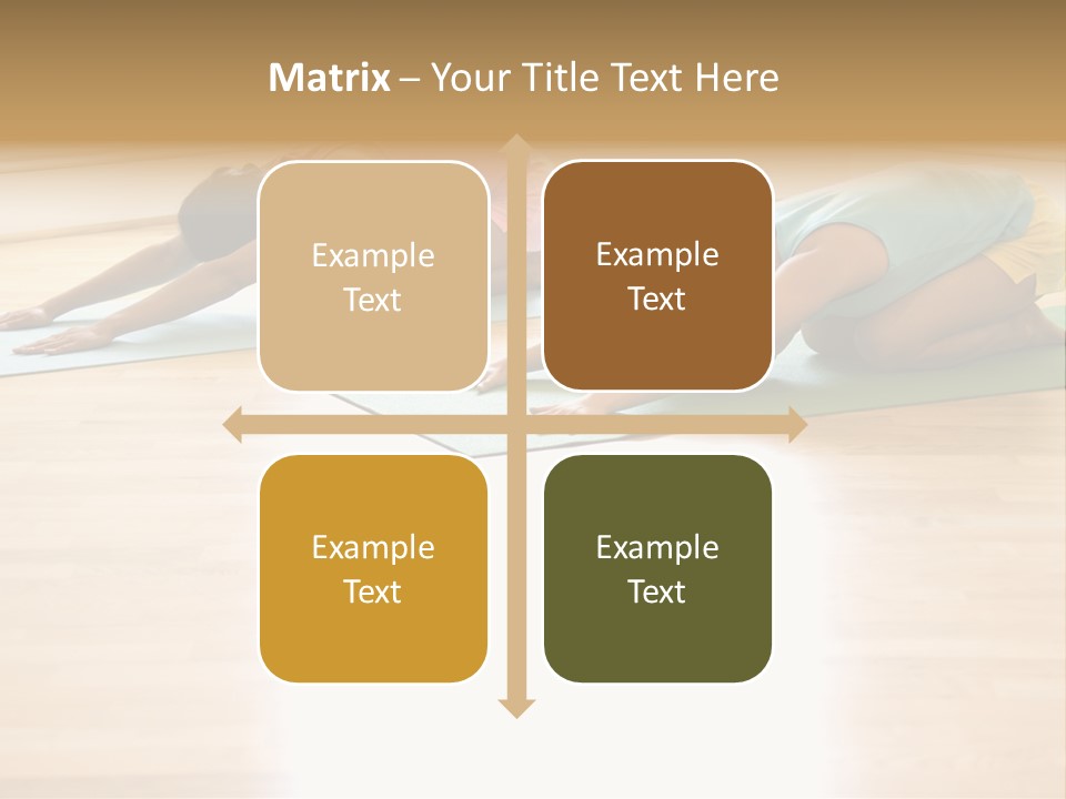 Two Young Women On Yoga Mats Doing Child's Pose. PowerPoint Template