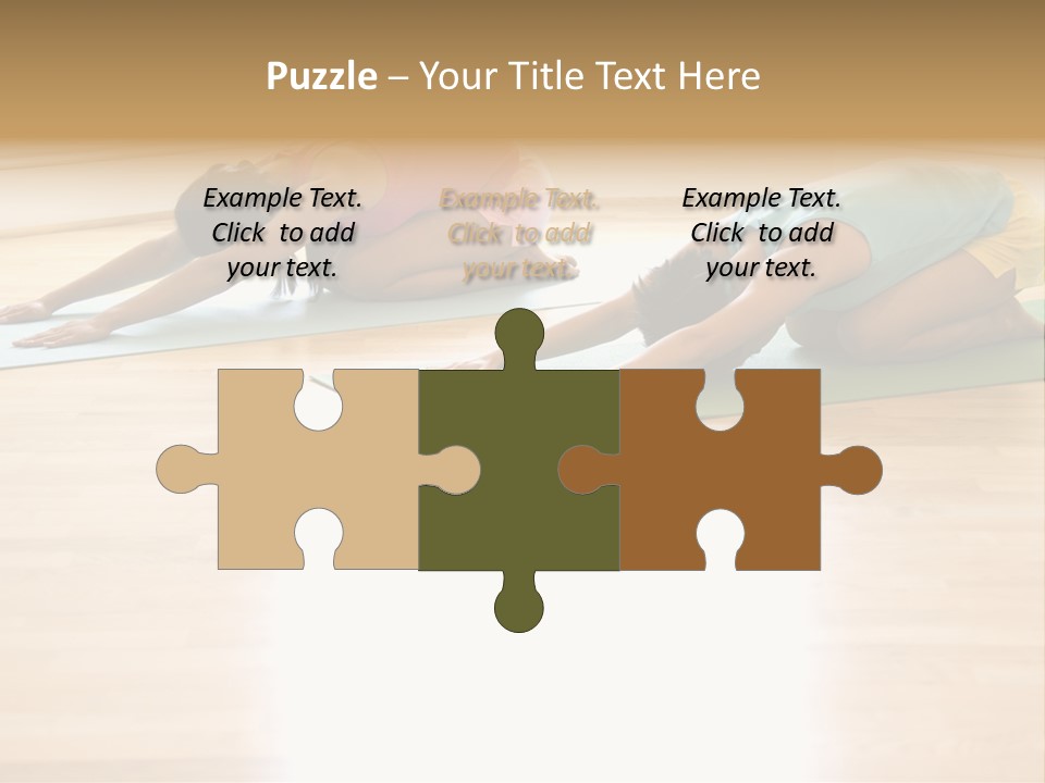 Two Young Women On Yoga Mats Doing Child's Pose. PowerPoint Template