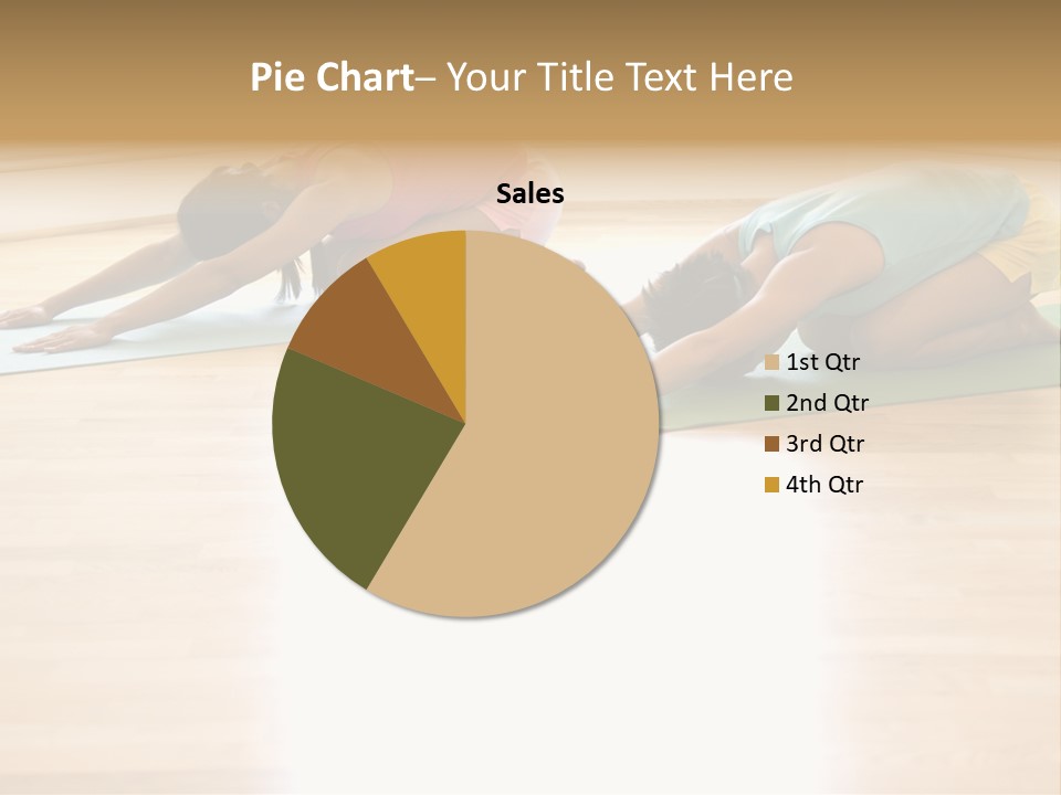 Two Young Women On Yoga Mats Doing Child's Pose. PowerPoint Template