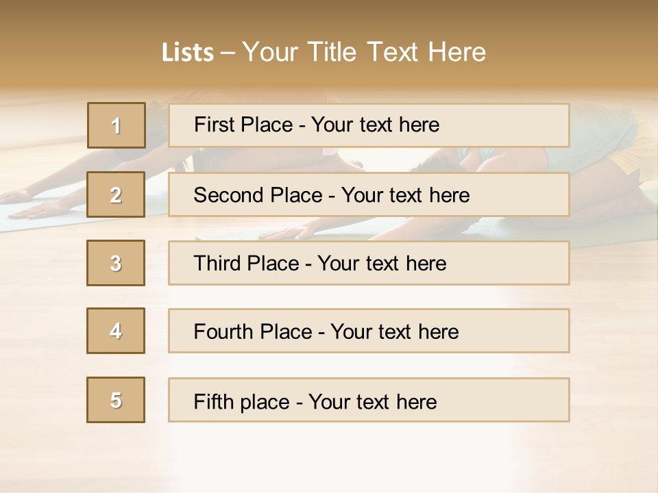 Two Young Women On Yoga Mats Doing Child's Pose. PowerPoint Template