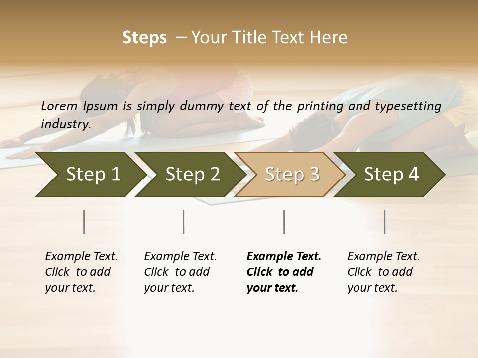 Two Young Women On Yoga Mats Doing Child's Pose. PowerPoint Template