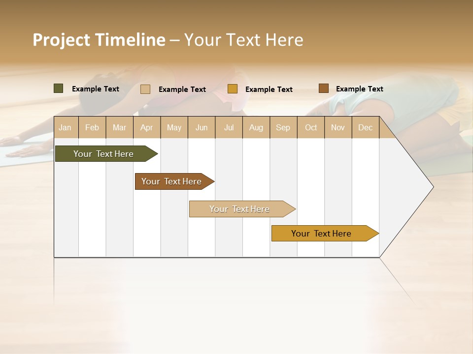 Two Young Women On Yoga Mats Doing Child's Pose. PowerPoint Template