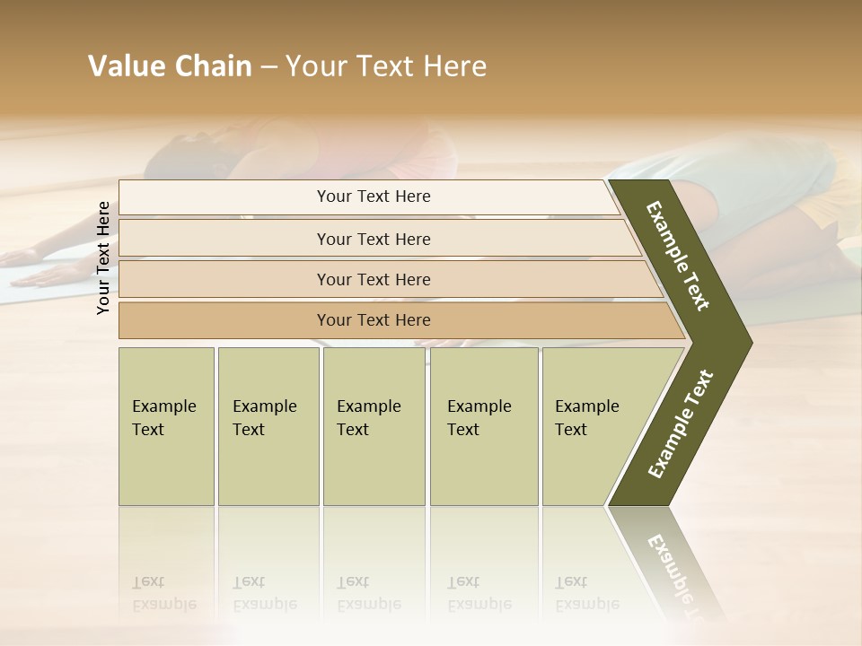 Two Young Women On Yoga Mats Doing Child's Pose. PowerPoint Template