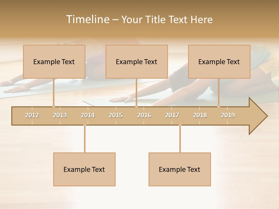 Two Young Women On Yoga Mats Doing Child's Pose. PowerPoint Template