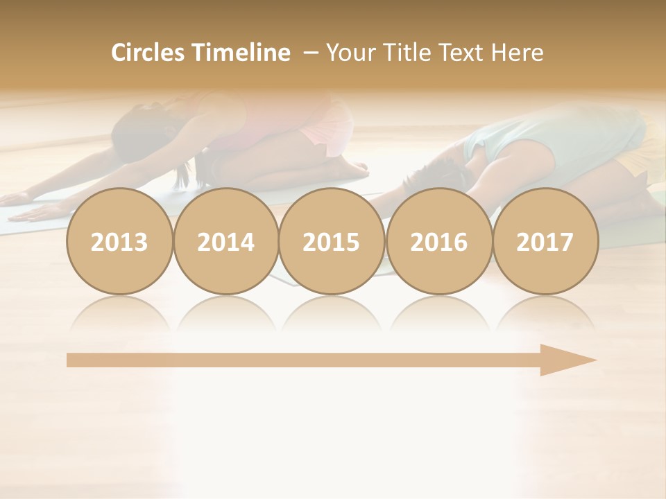 Two Young Women On Yoga Mats Doing Child's Pose. PowerPoint Template