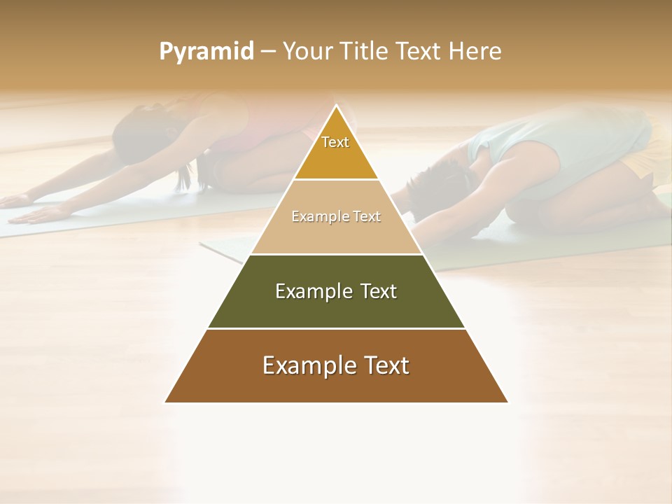 Two Young Women On Yoga Mats Doing Child's Pose. PowerPoint Template