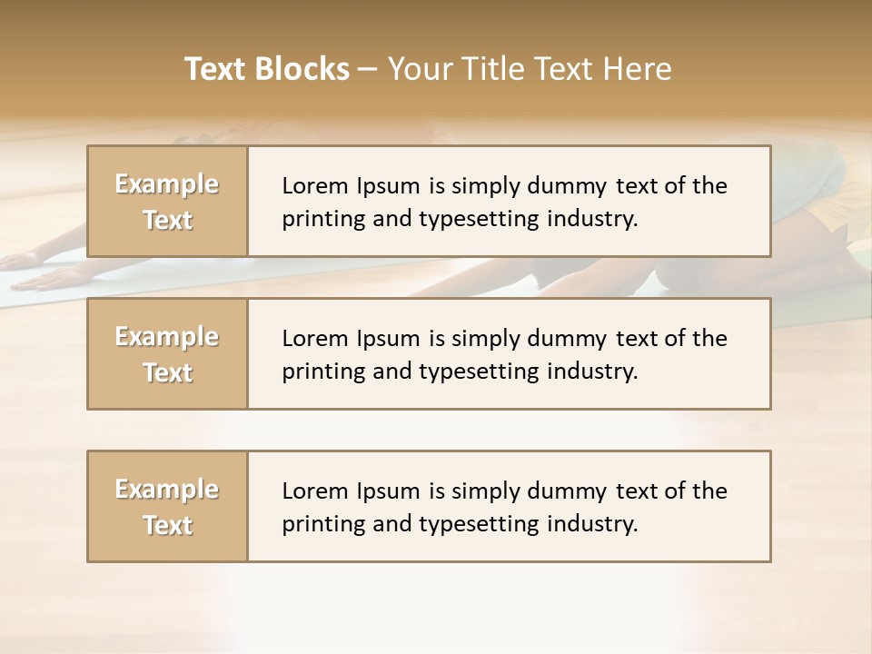 Two Young Women On Yoga Mats Doing Child's Pose. PowerPoint Template