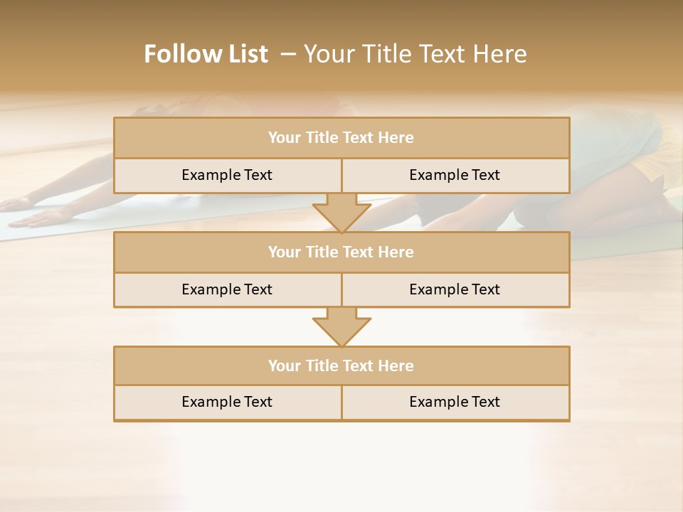 Two Young Women On Yoga Mats Doing Child's Pose. PowerPoint Template