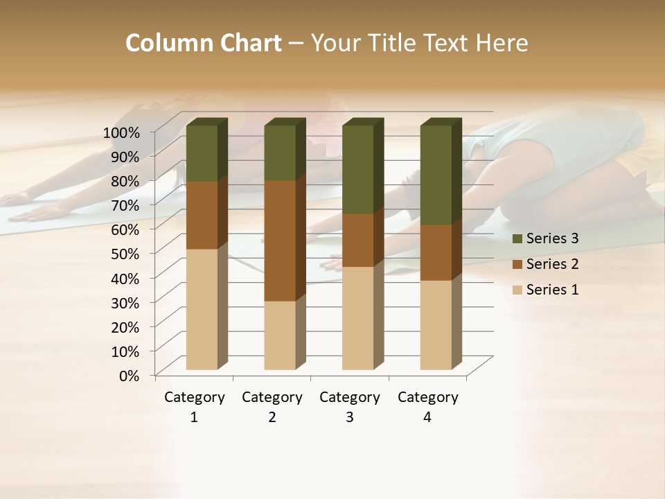 Two Young Women On Yoga Mats Doing Child's Pose. PowerPoint Template