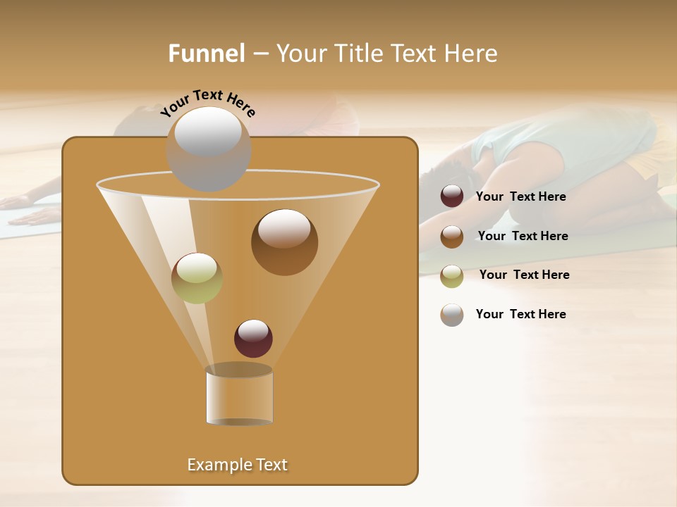 Two Young Women On Yoga Mats Doing Child's Pose. PowerPoint Template