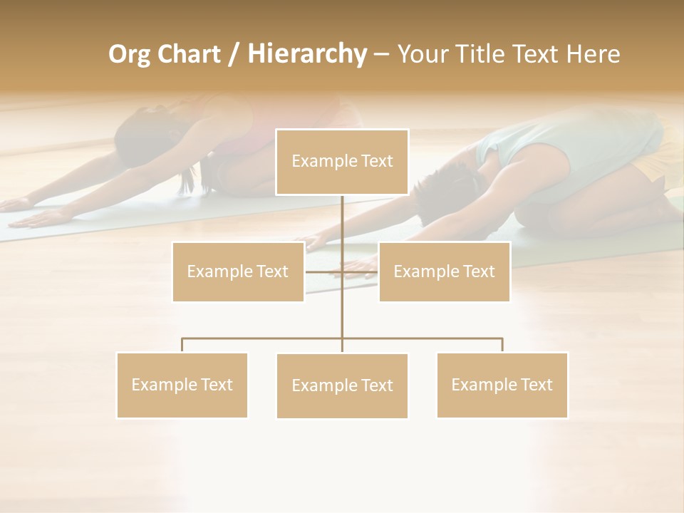 Two Young Women On Yoga Mats Doing Child's Pose. PowerPoint Template