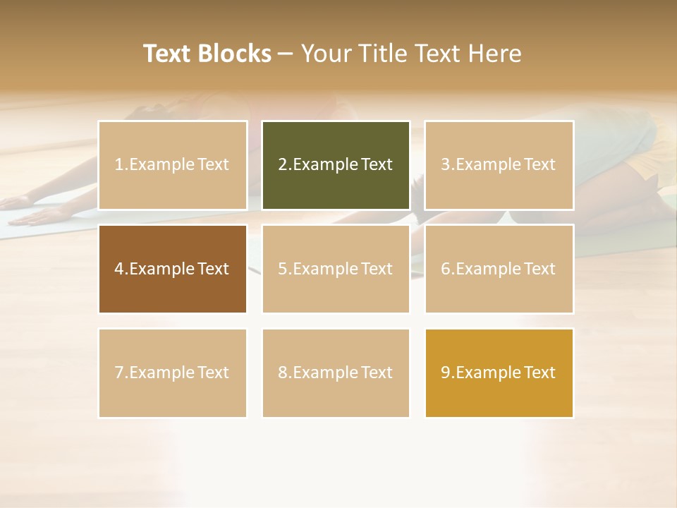 Two Young Women On Yoga Mats Doing Child's Pose. PowerPoint Template