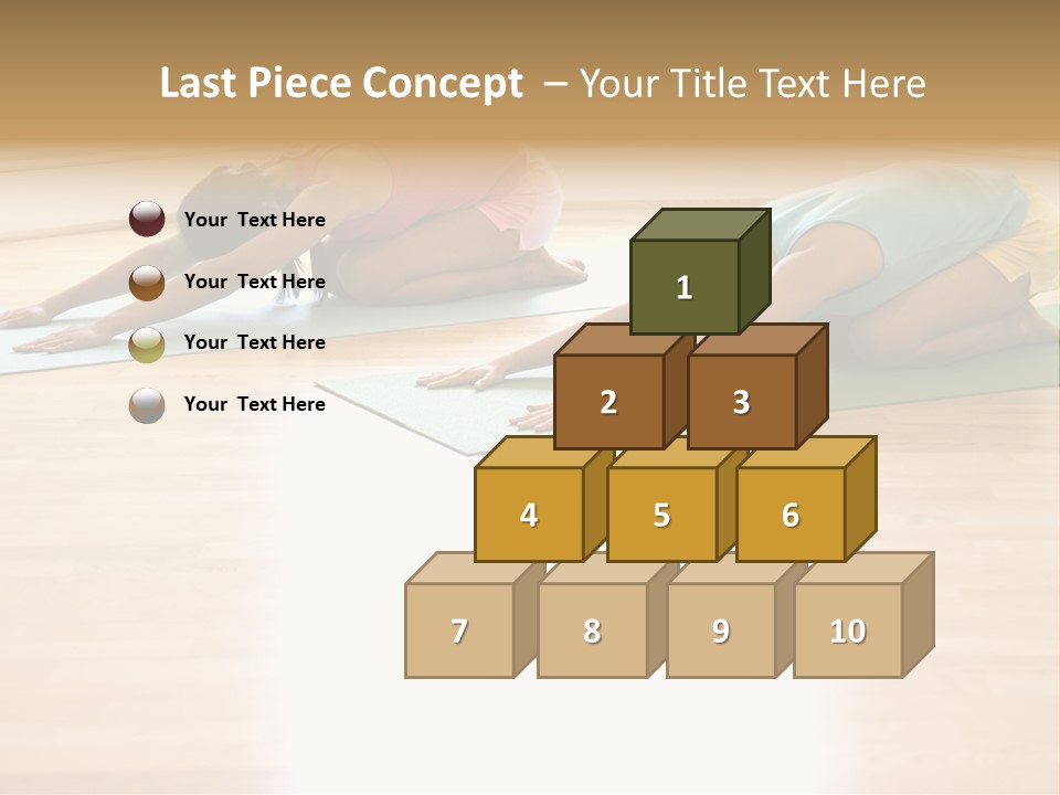 Two Young Women On Yoga Mats Doing Child's Pose. PowerPoint Template