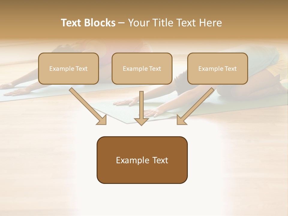 Two Young Women On Yoga Mats Doing Child's Pose. PowerPoint Template