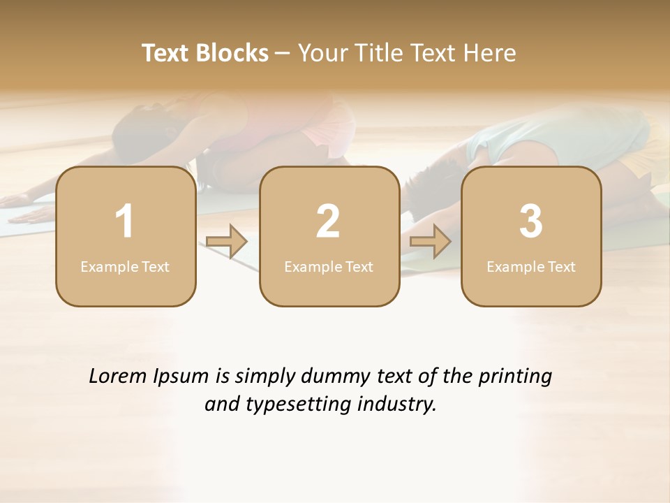 Two Young Women On Yoga Mats Doing Child's Pose. PowerPoint Template