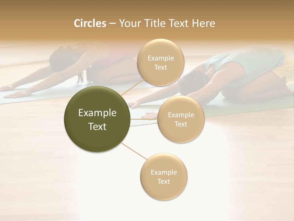 Two Young Women On Yoga Mats Doing Child's Pose. PowerPoint Template