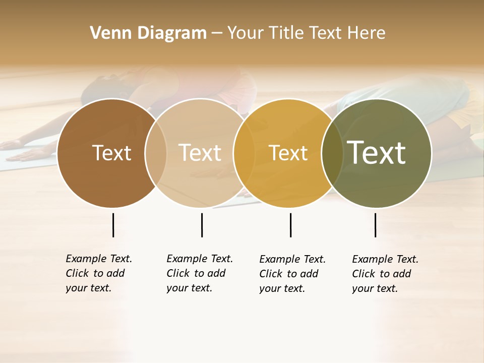 Two Young Women On Yoga Mats Doing Child's Pose. PowerPoint Template