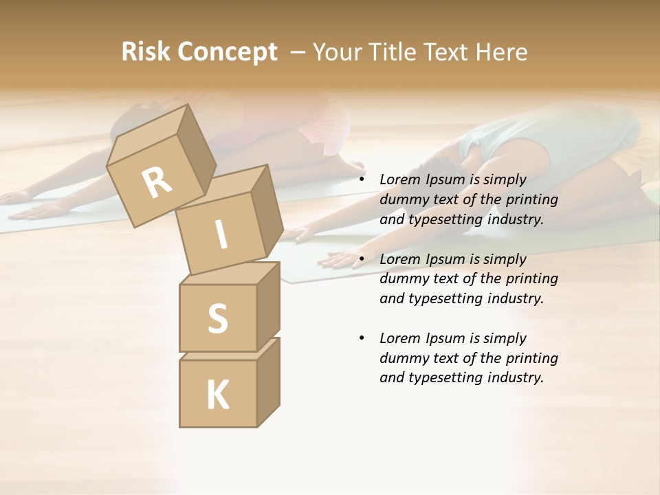 Two Young Women On Yoga Mats Doing Child's Pose. PowerPoint Template