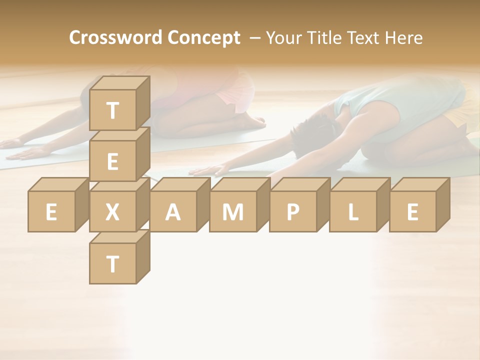 Two Young Women On Yoga Mats Doing Child's Pose. PowerPoint Template