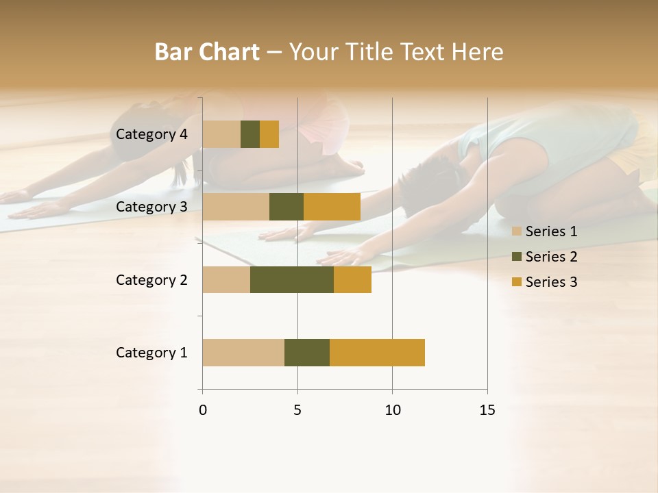 Two Young Women On Yoga Mats Doing Child's Pose. PowerPoint Template